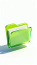 3D vivid document folder icon with glossy bright colors isolated on white background clean shadow Royalty Free Stock Photo