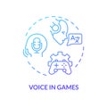2D voice in games gradient icon concept Royalty Free Stock Photo