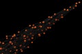 3D volumetric abstract crypto science blockchain network concept background Royalty Free Stock Photo