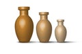 3d volumetric vases. Design element. Vector illustration. Royalty Free Stock Photo
