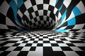 3D Vortex Chessboard Pattern