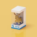 3D voxel rendering of deer animal