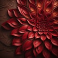 3d wallpaper beautiful red flower leather base backgroun