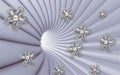 3d wallpaper diamond blue flowers on move tunnel background