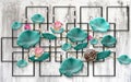3d wallpaper flowers of turquoise jewelry on a gray background