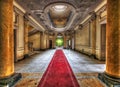 3d wallpaper old mansion entrance with red carpet