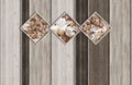 3d wallpaper, Rustic wood texture, Flowers in a frame, natural patterns