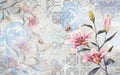 3d wallpaper textere,vintage floral damask background