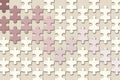 3d wallpaper texture, jigsaw puzzle pieces on pastel color background