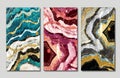 3d wallpaper for wall frames . resin geode and abstract art, functional art, like watercolor geode painting . golden and gray mar