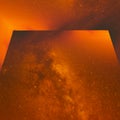 3D Warm Orange Abstract Art Backgrounds