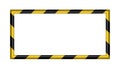 3d warning striped rectangular background, yellow and black stripes on the diagonal, warning to be careful potential danger vector Royalty Free Stock Photo