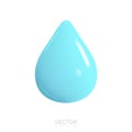 3d water drop isolated on white background. Vector illustration Royalty Free Stock Photo