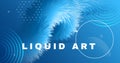 3d Wave Shapes. Fluid Cover. Blue Gradient Royalty Free Stock Photo