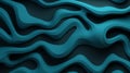 Teal Blue Abstract Waves 3d Background Vector Illustration