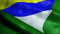 3D Waving Boaco Department Flag of Nicaragua Closeup View