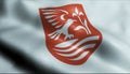 3D Waving Denmark City Flag of Kolding Closeup View Royalty Free Stock Photo