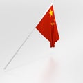 3D. Waving flag of China Republic on flagpole