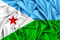 3d waving flag of Djibouti