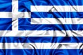 3d waving flag of Greece on a windy day