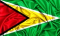 3d waving flag of Guyana Royalty Free Stock Photo