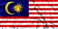 3d waving flag of Malaysia in the wind, Royalty Free Stock Photo