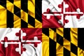 3d waving flag of Maryland Royalty Free Stock Photo