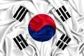 3d waving flag of South Korea Royalty Free Stock Photo