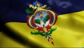 3D Waving Flag of Tegucigalpa City Francisco or Morazan Department of Hondura