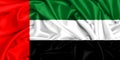 3d waving flag of United Arab Emirates Royalty Free Stock Photo