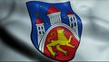 3D Waving Germany City Flag of Gottingen Closeup View
