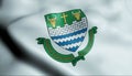 3D Waving Ireland City Flag of Tipperary Closeup View