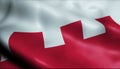 3D Waving Netherlands City Flag of Rhenen Closeup View