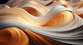 3D wavy abstraction from light wood