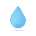 3D weather forecast icon Raindrops Air humidity percentage 3D illustration