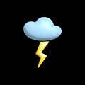 3d weather icon for apps and social media