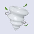 3d weather. storm wind. icon isolated on gray background. 3d rendering illustration. Clipping path.