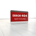 3D Web Error Isolated on White Royalty Free Stock Photo