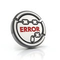 3D Web Error Isolated on White Royalty Free Stock Photo