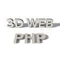 3D web php isolated on white background