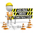 3D webpage under construction concept Royalty Free Stock Photo