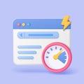 3D Website Speed Optimization Performance Concept Art Royalty Free Stock Photo