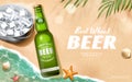 3d wheat beer ad banner Royalty Free Stock Photo