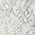 3d White abstract triangles backdrop