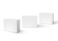 3D White Blank Packaging Boxes Set Isolated Royalty Free Stock Photo