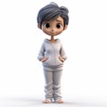 Charming 3d Render Cartoon Doll Of Tina In Pajamas