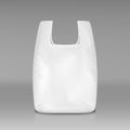 3D White Clear Disposable Plastic Shopping Bag