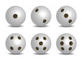 3d White Color circular Dice