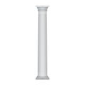 3D white column, Greek ancient pillar of marble stone for temple Royalty Free Stock Photo