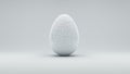 3D white cracked egg on the gray background